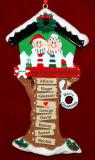 Grandparents Christmas Ornament Tree House for 8 Personalized by RussellRhodes.com