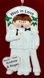 Gay Wedding Christmas Ornament Personalized by RussellRhodes.com