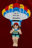 Parasailing Christmas Ornament Female Personalized FREE by Russell Rhodes