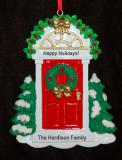 Red Door Welcome Home Christmas Ornament Personalized by Russell Rhodes