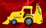Moving Earth Bulldozer Christmas Ornament Personalized by RussellRhodes.com