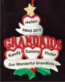 4 Grandkids - Loving Hearts at Christmas Christmas Ornament Personalized by RussellRhodes.com