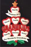 7 Grandkids - Loving Hearts at Christmas Christmas Ornament Personalized by Russell Rhodes