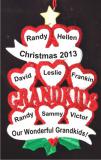 8 Grandkids - Loving Hearts at Christmas Christmas Ornament Personalized by Russell Rhodes