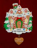 Gingerbread Home Sweet Home Christmas Ornament Personalized by RussellRhodes.com