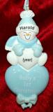 First Christmas Ornament Baby Blue Personalized by RussellRhodes.com