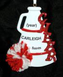 Cheerleading Christmas Ornament Red Pom Personalized by RussellRhodes.com