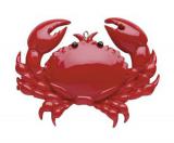 Red Crab Christmas Ornament Personalized by RussellRhodes.com