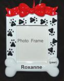 Personalized Paw Prints Dog House Photo Frame Christmas Ornament by Russell Rhodes