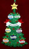Family Christmas ornament Xmas Tree Just the 7 Kids Personalized by RussellRhodes.com