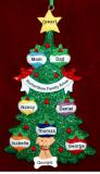 Family Christmas ornament Xmas Tree for 7 with Pets Personalized by RussellRhodes.com