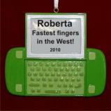 Texting Christmas Ornament Personalized by Russell Rhodes