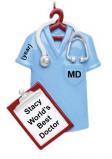 Medical Doctor Christmas Ornament Helping Others Personalized by RussellRhodes.com