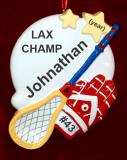 Lacrosse Christmas Ornament Personalized by RussellRhodes.com
