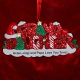 Personalized Glittered Granddaughter Christmas Ornament by Russell Rhodes