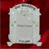 Our Wonderful Wedding Frame Christmas Ornament Personalized by Russell Rhodes