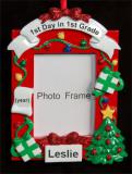 Personalized 1st Grade Christmas Ornament Frame by Russell Rhodes