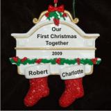 Stockings Hung with Care, Couple Christmas Ornament Personalized by Russell Rhodes