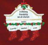 3 Friends for Life Christmas Ornament Personalized by RussellRhodes.com