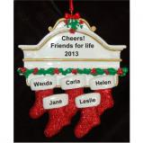 Five Friends for Life Christmas Ornament Personalized by Russell Rhodes