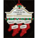 Five Friends for Life Christmas Ornament Personalized by RussellRhodes.com