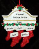 5 Friends for Life Christmas Ornament Personalized by RussellRhodes.com