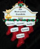 Grandparents Christmas Ornament Hung with Care 6 Grandkids with Pets Personalized by RussellRhodes.com