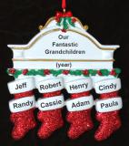 Grandparents Christmas Ornament Hung with Care 8 Grandkids Personalized by RussellRhodes.com
