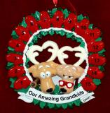 Grandparents Christmas Ornament Wreath up to 15 Grandkids Personalized by RussellRhodes.com
