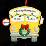 School Bus Christmas Ornament Personalized by RussellRhodes.com