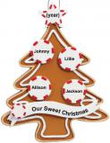 Gingerbread Christmas Ornament with Sweets for 4 Personalized by RussellRhodes.com