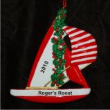 Sailing Takes Me Away Christmas Ornament Personalized by RussellRhodes.com