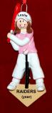 T Ball Christmas Ornament Female Slugger Personalized FREE by Russell Rhodes