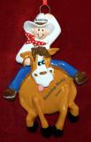 Horse Riding Christmas Ornament Boy Personalized by RussellRhodes.com