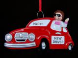 New Driver Christmas Ornament Female Personalized by RussellRhodes.com
