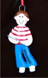 Flute Boy Christmas Ornament Personalized by Russell Rhodes