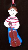 Cello Boy Christmas Ornament Personalized by Russell Rhodes
