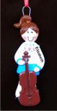 Cello Girl Christmas Ornament Personalized by Russell Rhodes
