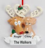 Couple Christmas Ornament Reindeer Fun Personalized by RussellRhodes.com