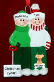 Couples Couple Christmas Ornament  Outside Together with Pets Personalized by RussellRhodes.com