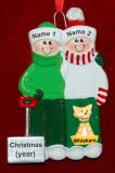 Snow Shovel Gay or Lesbian Couple Christmas Ornament with Pets Personalized by RussellRhodes.com