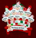 Grandparents Christmas Ornament 10 Grandkids Warm & Cozy with Pets Personalized by RussellRhodes.com