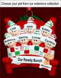 Grandparents Christmas Ornament Winter Fun for 7 Grandkids with Pets Personalized FREE by Russell Rhodes