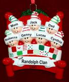Family Christmas Ornament for 7 Warm & Cozy Personalized by RussellRhodes.com