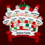 Family Christmas Ornament Winter Fun for 9 Personalized by RussellRhodes.com
