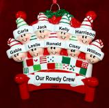 Family Christmas Ornament Winter Fun Just the 9 Kids Personalized by RussellRhodes.com