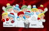 Large Group Christmas Ornament Snowball Fun for 10 Personalized by RussellRhodes.com