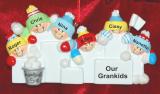Grandparents Christmas Ornament Snowball Fun Grandkids 6 Personalized by RussellRhodes.com