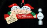 Grandparents Christmas Ornament Will Work for Santa 2 Grandkids Personalized by RussellRhodes.com