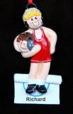 Wrestling Christmas Ornament Male Blond Personalized by RussellRhodes.com